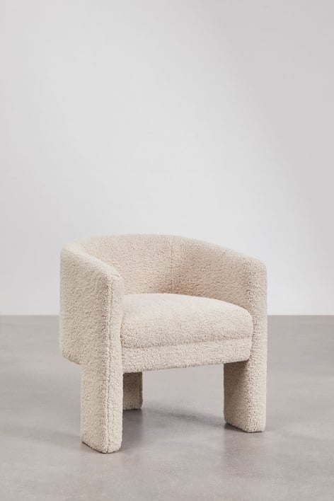 Set van 2 Irati schapenvacht eetkamerstoelen