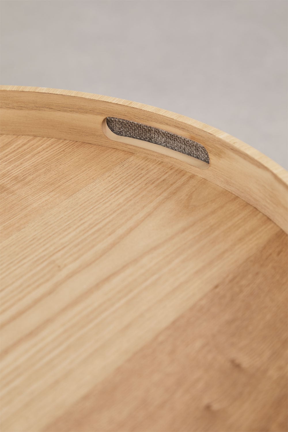 Berkeleni ronde gestoffeerde bijzettafel met dienblad en opbergruimte, Ø40 cm, galerij beeld 5