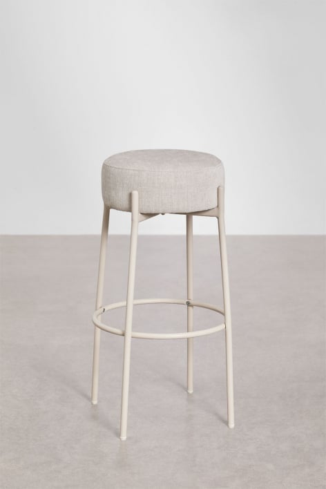 Set van 2 hoge krukken 75 cm gestoffeerd Anisa - Gebroken Wit Chenille