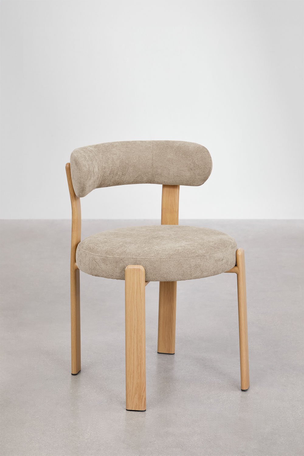 Set van 2 gestoffeerde eetkamerstoelen met ijzeren frame Jolie, galerij beeld 3