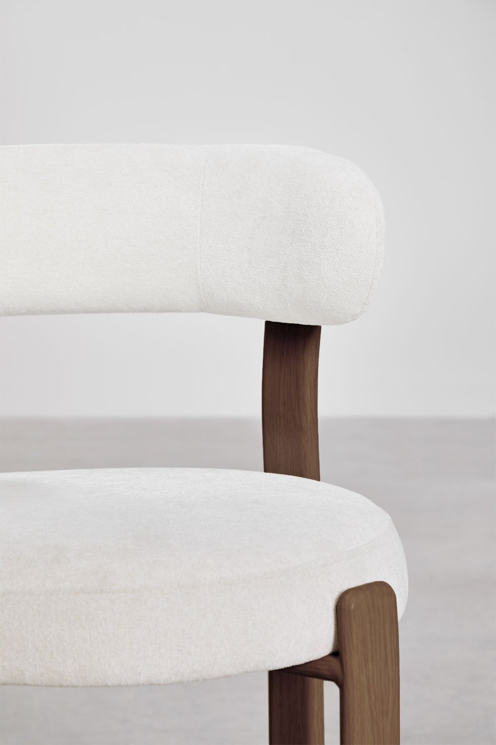 Set van 4 gestoffeerde eetkamerstoelen van ijzer Jolie, galerij beeld 7