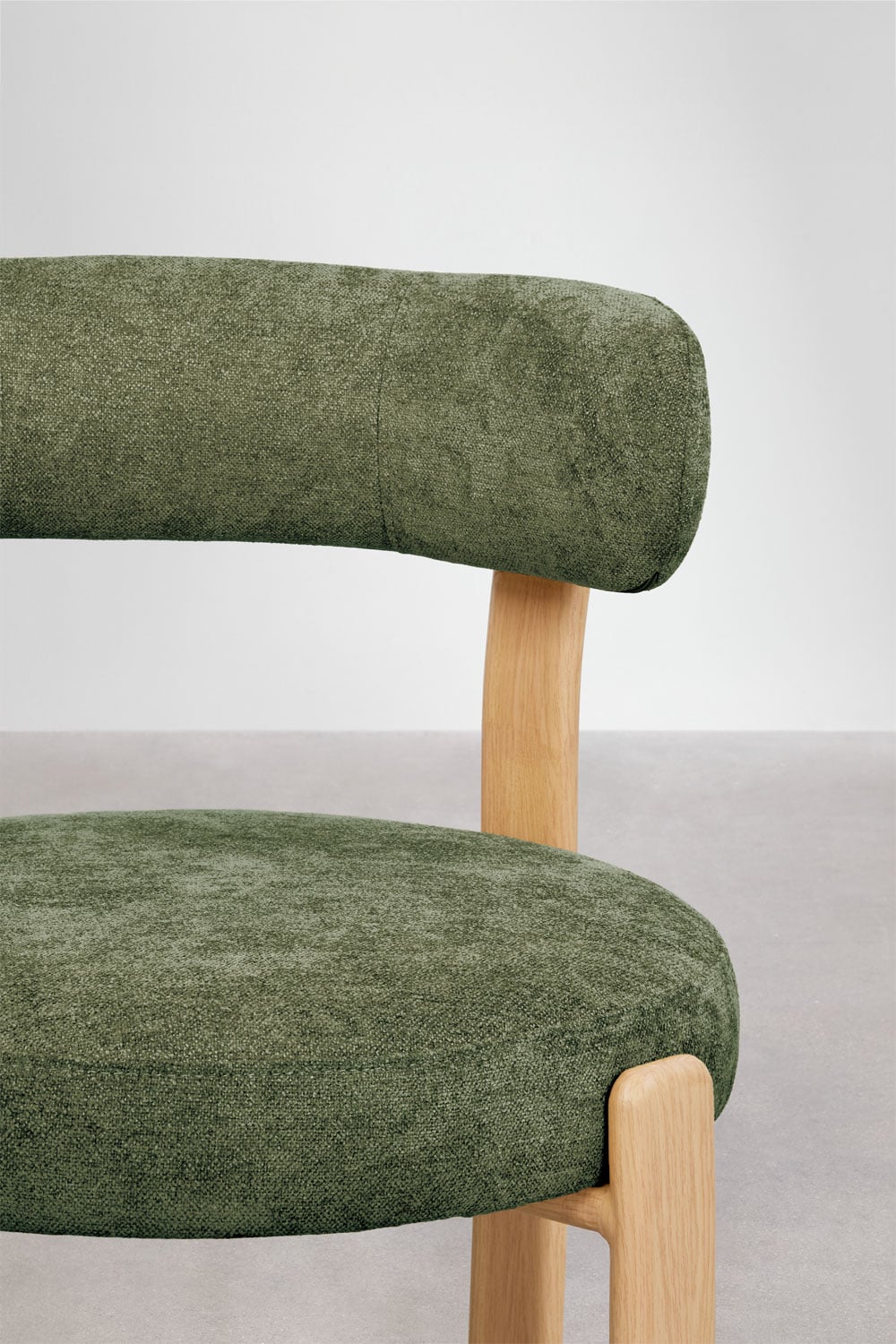 Set van 4 gestoffeerde eetkamerstoelen van ijzer Jolie, galerij beeld 7