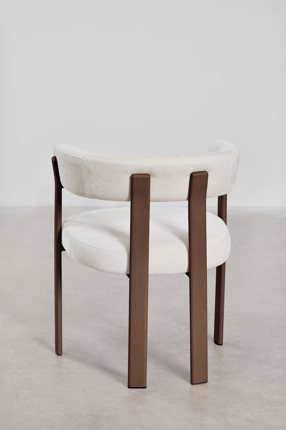 Set van 4 gestoffeerde eetkamerstoelen met armleuningen en ijzeren frame Jolie, galerij beeld 5