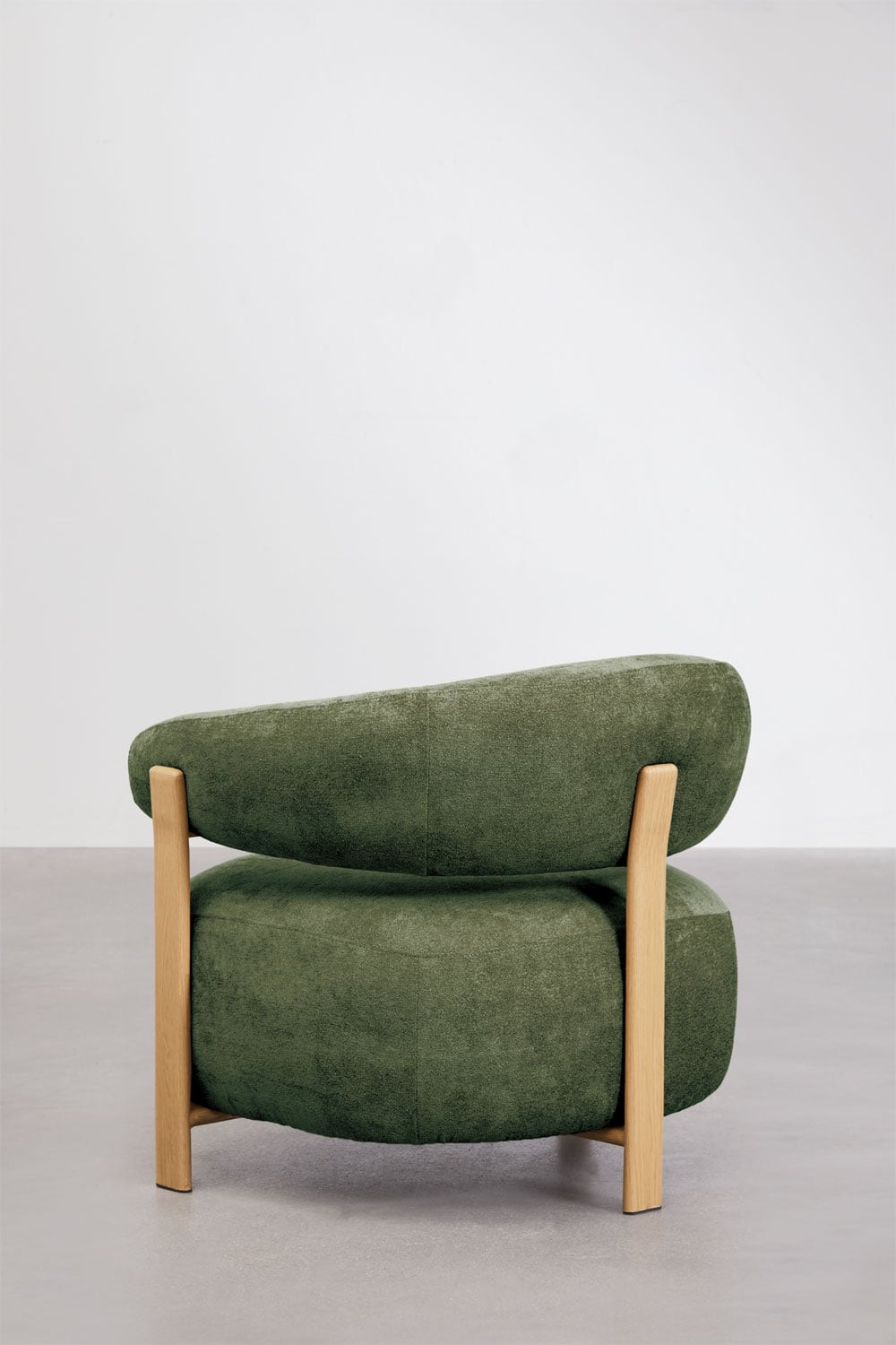 Fauteuil van chenillestof en ijzer Jolie, galerij beeld 6
