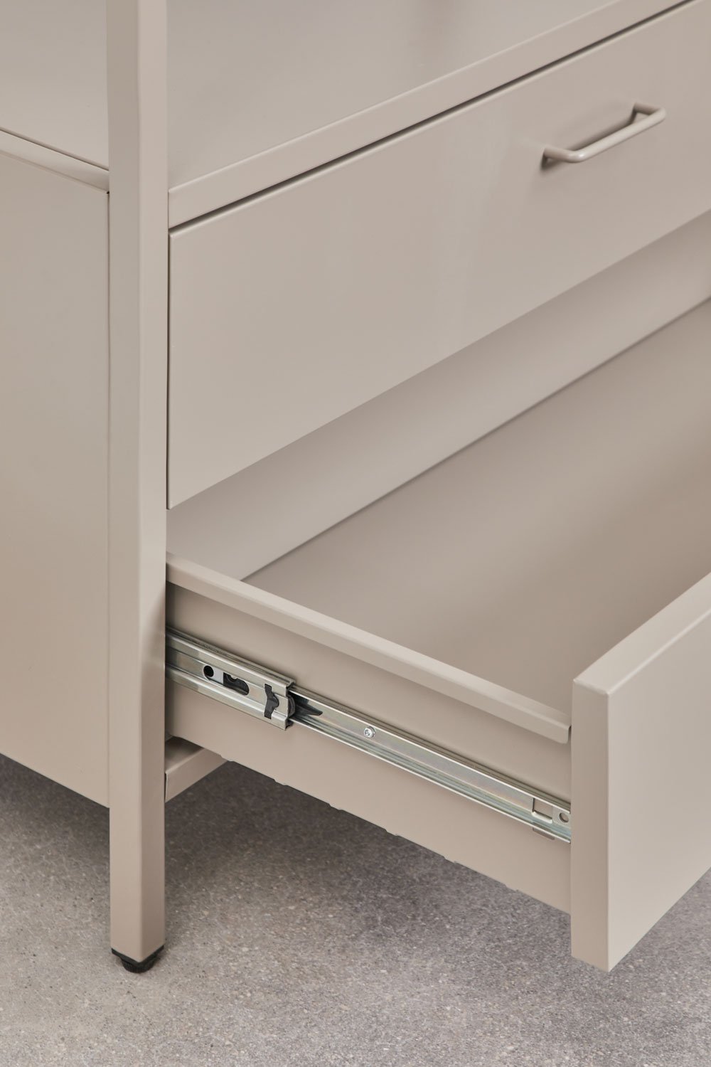 Janine 2-delige open modulaire kledingkast met lades en schoenenrek in staal, galerij beeld 8