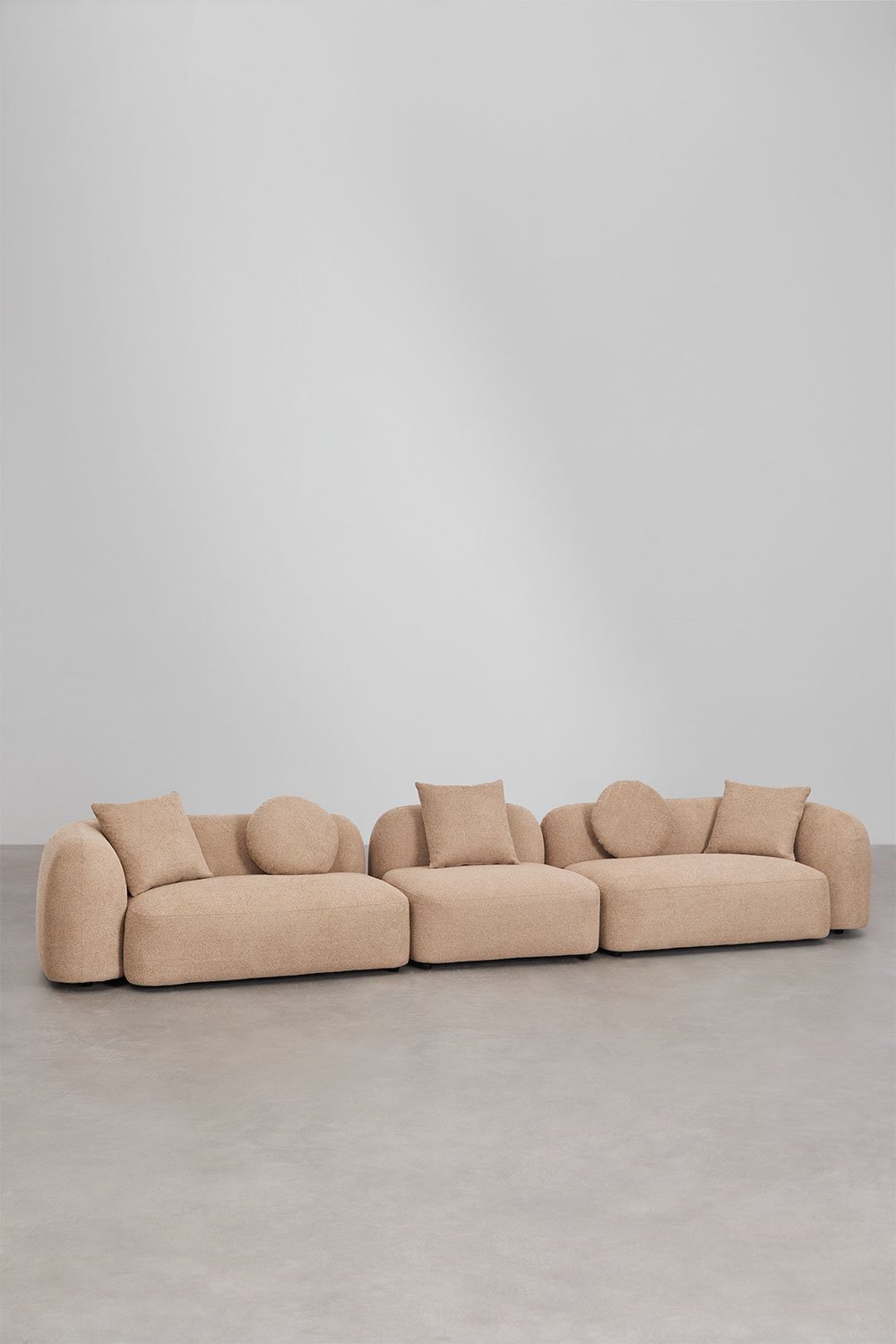 Modulaire 3-delige bank in chenille Coco, galerij beeld 1