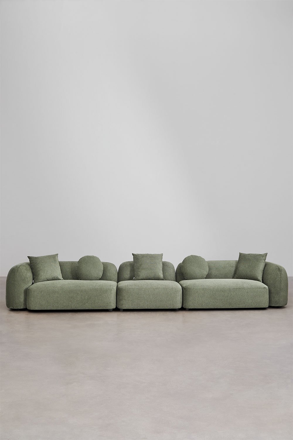 Modulaire 3-delige bank in chenille Coco, galerij beeld 4