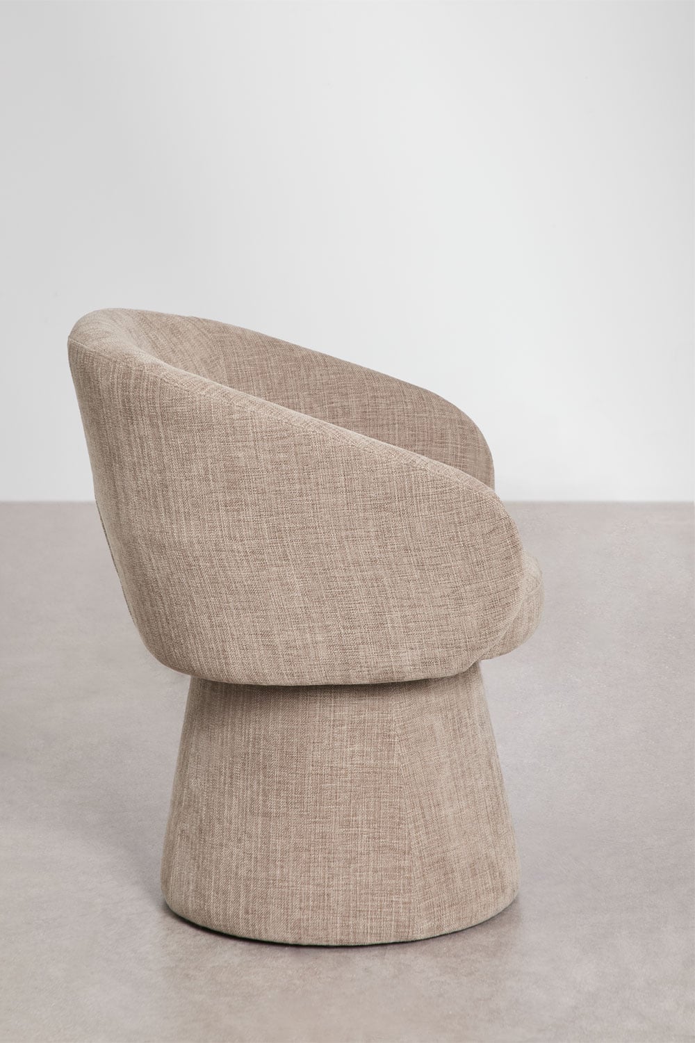 Set van 2 Flavian gestoffeerde draaibare eetkamerstoelen met armleuningen, galerij beeld 5