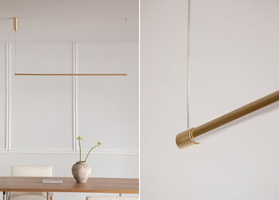 Lineaire LED-plafondlamp in metaal (122 cm) Bergene