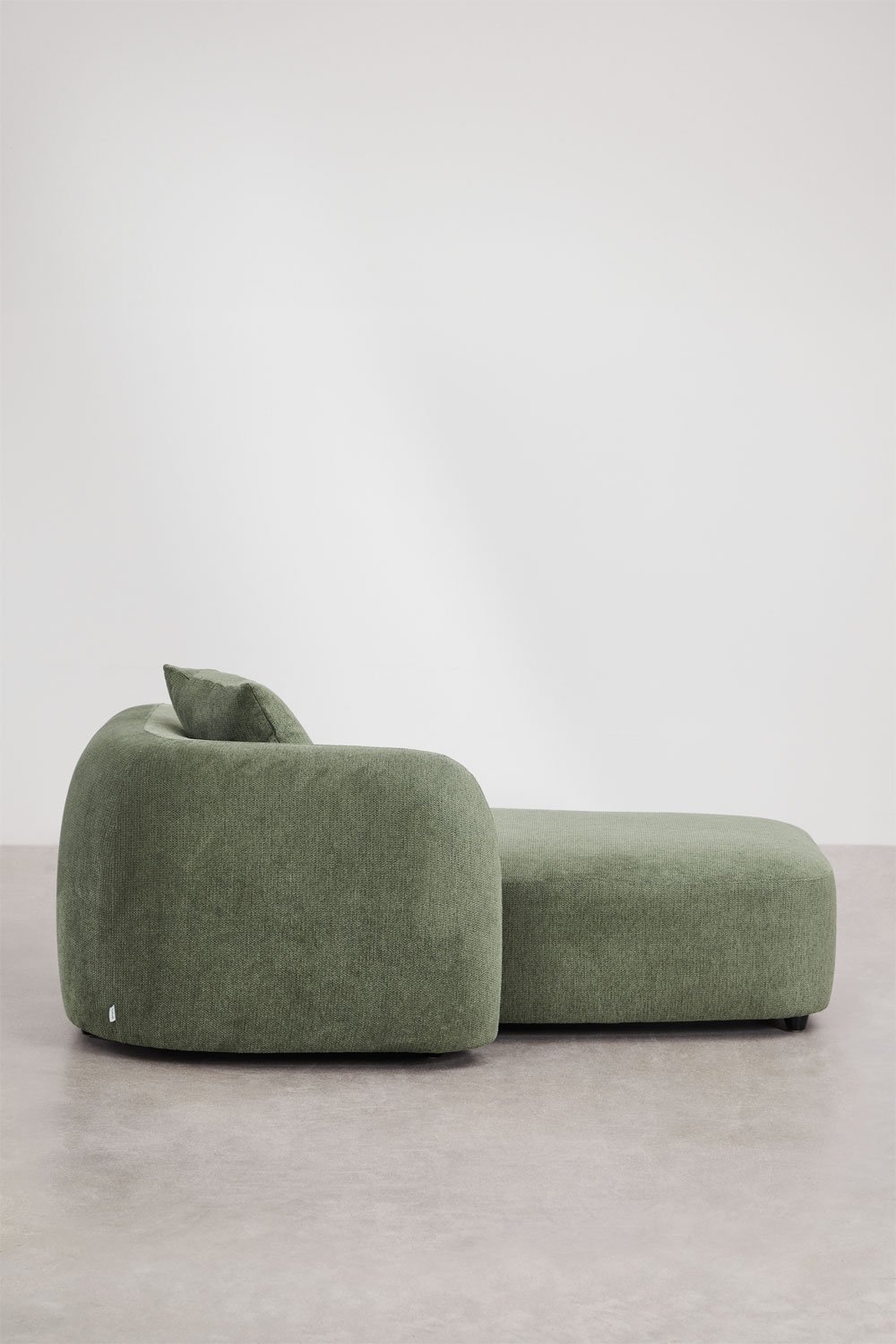 Linker chaise longue-module voor modulaire bank in chenille Coco, galerij beeld 4