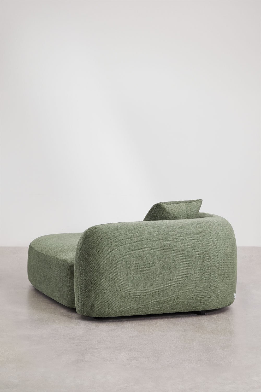 Linker chaise longue-module voor modulaire bank in chenille Coco, galerij beeld 5