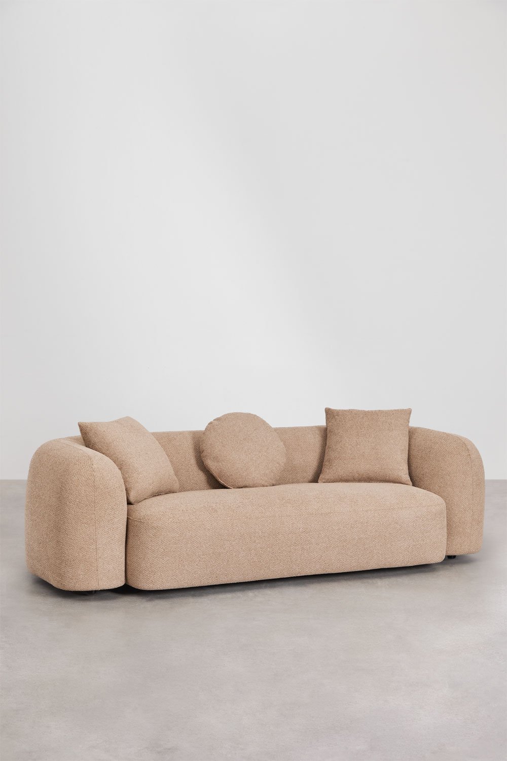 Woonkamerset met 3-zits modulaire bank, 2-zitsbank en fauteuil in Coco chenille, galerij beeld 3