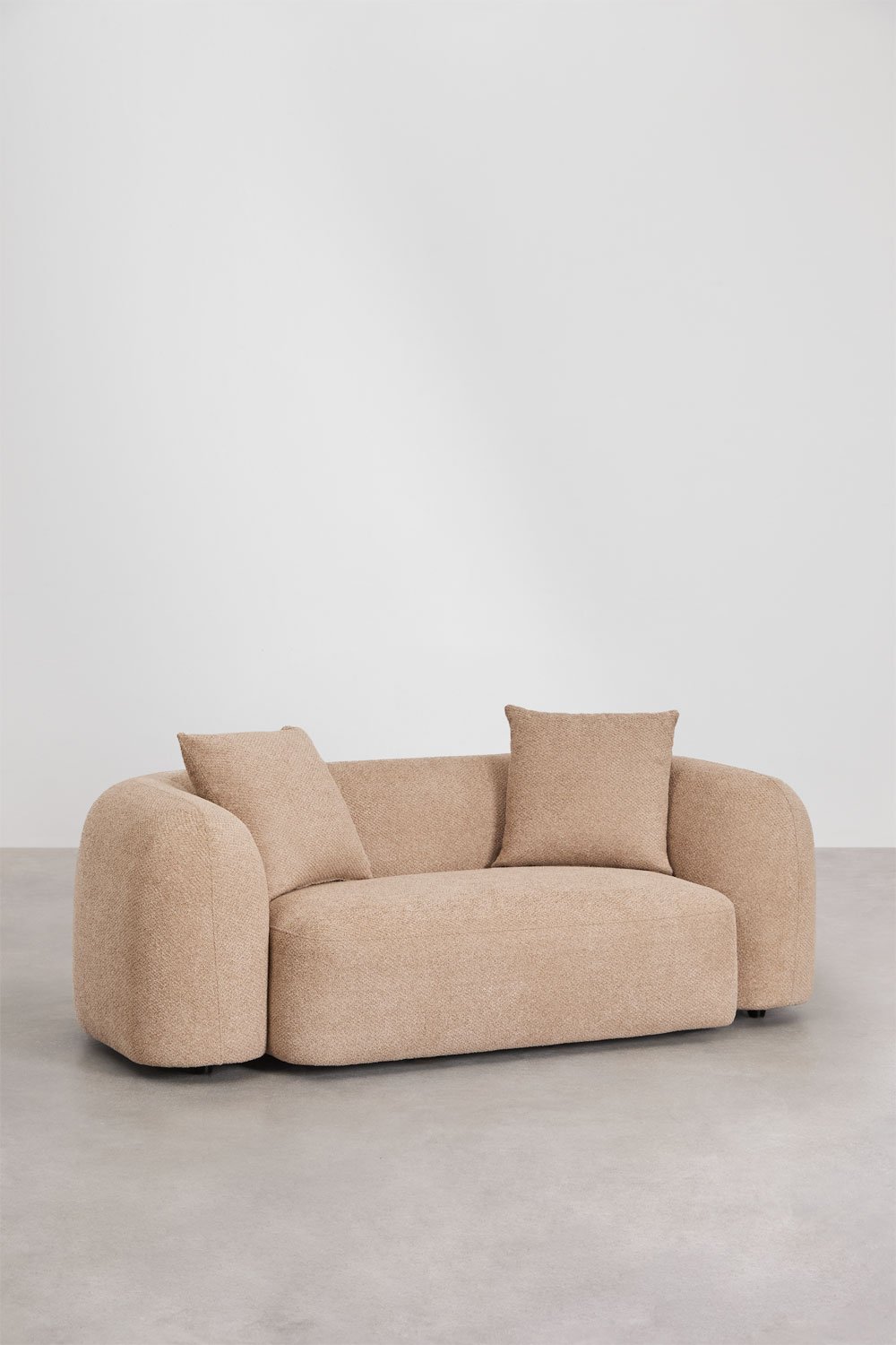 Woonkamerset met 3-zits modulaire bank, 2-zitsbank en fauteuil in Coco chenille, galerij beeld 6