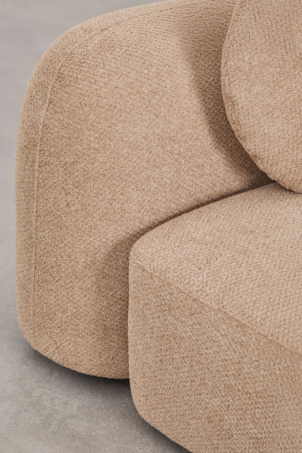 Zitkamer set met modulaire 3-zitsbank en 2-zitsbank in Coco chenille, galerij beeld 2
