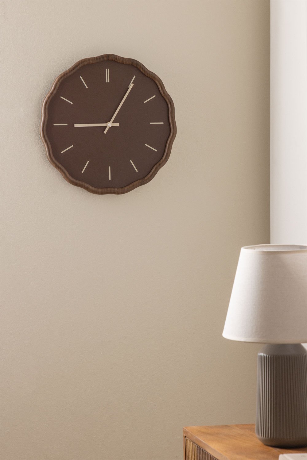 Wandklok in MDF Ø35 cm Tovarx, galerij beeld 1