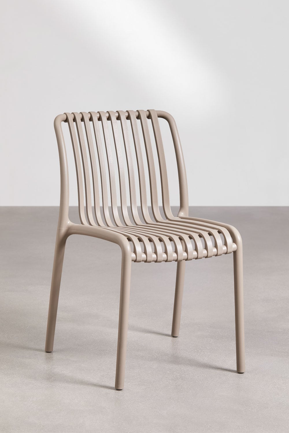 Set van 2 stapelbare eetkamerstoelen van Wendell polypropyleen, galerij beeld 1