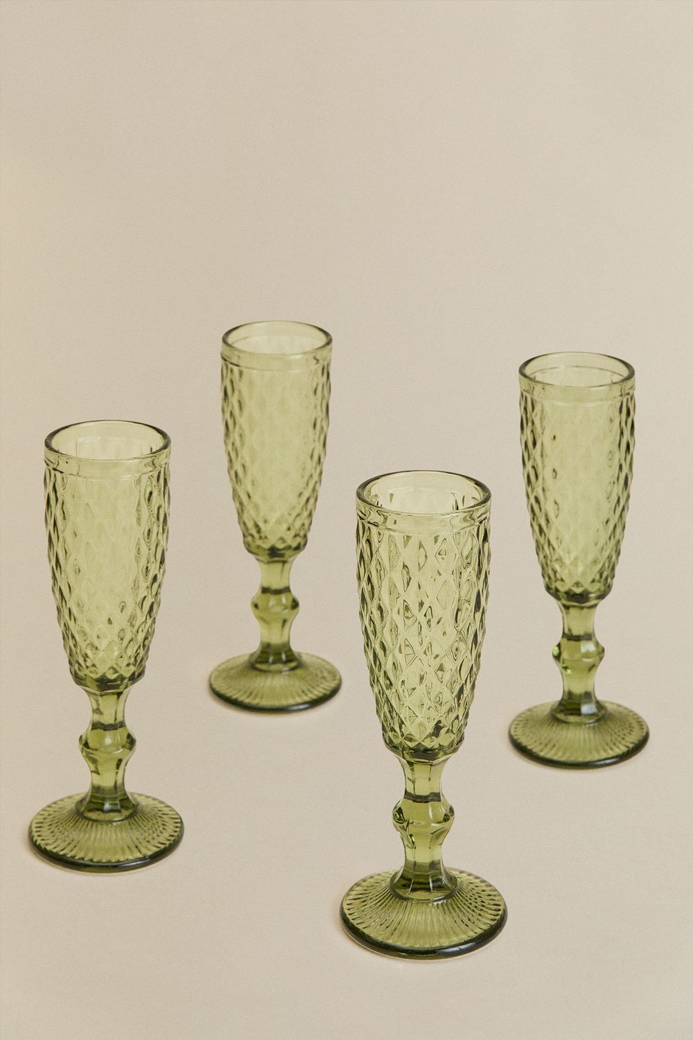 Verpakking van 4 15cl champagneglazen in Koviran-glas, galerij beeld 1