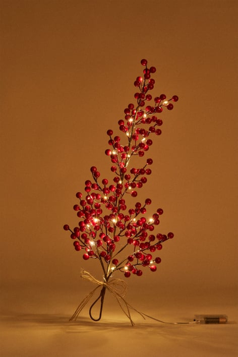 Phanya 60cm traanvormige kerstkrans met lichtjes