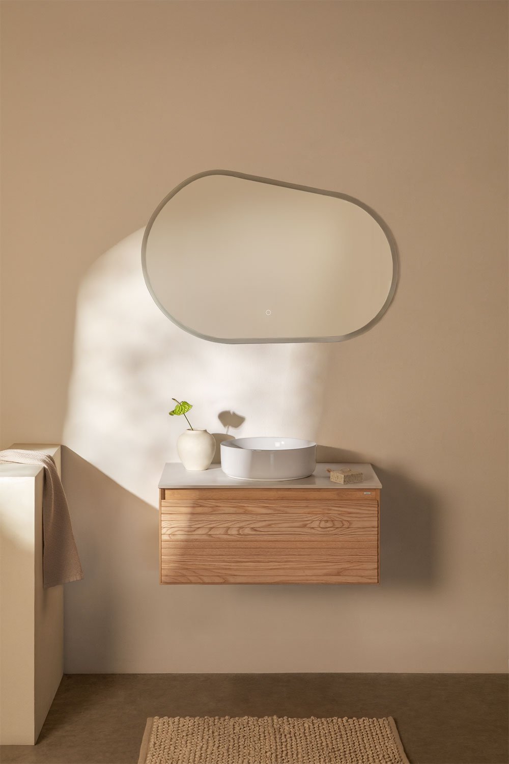 Tedrik badkamermeubelset in essenhout, galerij beeld 1