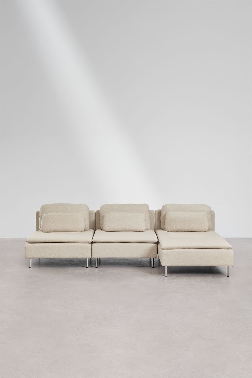 Oriol 3-delige modulaire chaise longuebank aan de rechterkant, galerij beeld 4