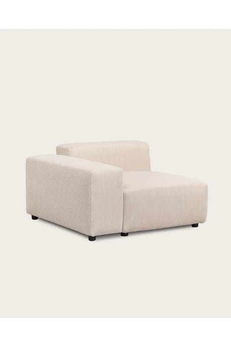 Linker hoekmodule 115x113 cm met lage armleuning voor modulaire bank Bruna