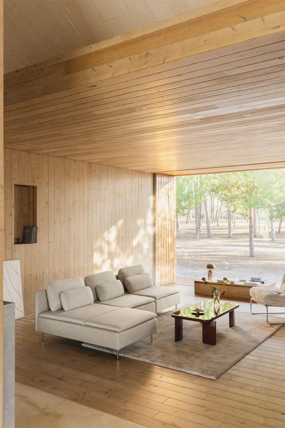 Oriol 3-delige chaise longue modulaire bank links, galerij beeld 1
