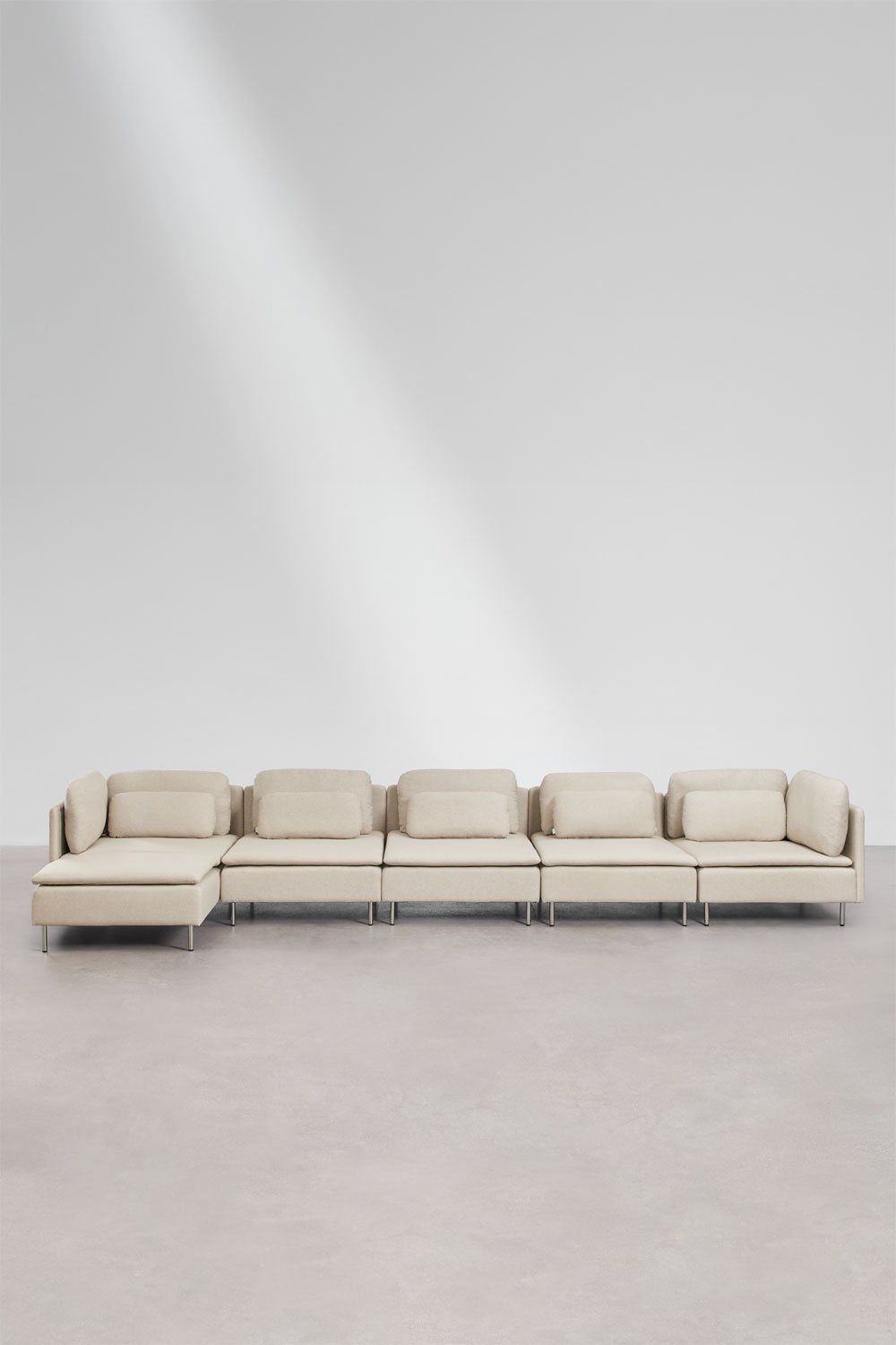 Oriol 5-delige chaise longue modulaire bank met hoekelement aan de linkerkant, galerij beeld 4