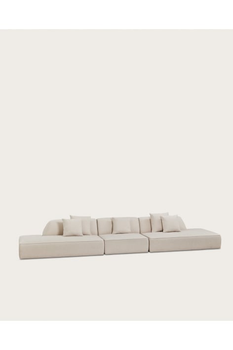 Cardea 3-delige modulaire bank met dubbel gestoffeerde chaise longue