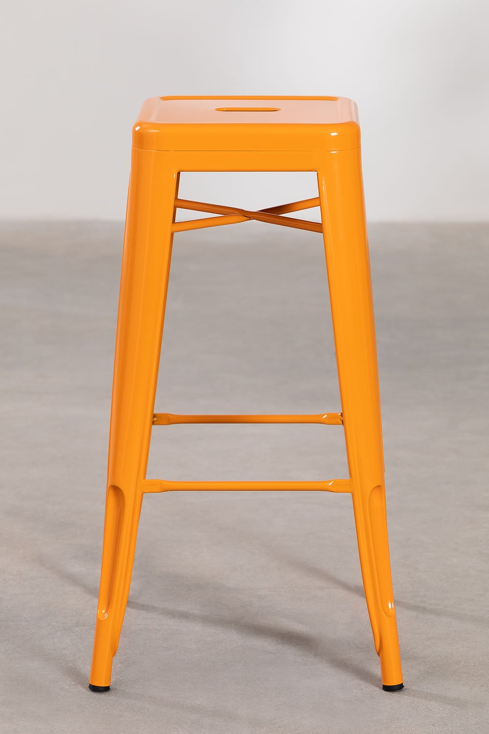 Set van 4 stapelbare hoge krukken in staal Lix, galerij beeld 2