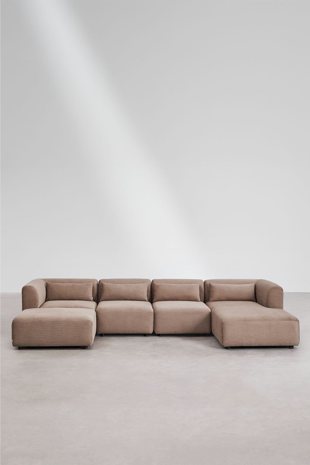 Fogler 4-delige modulaire bank met chaise longue en poef, galerij beeld 3