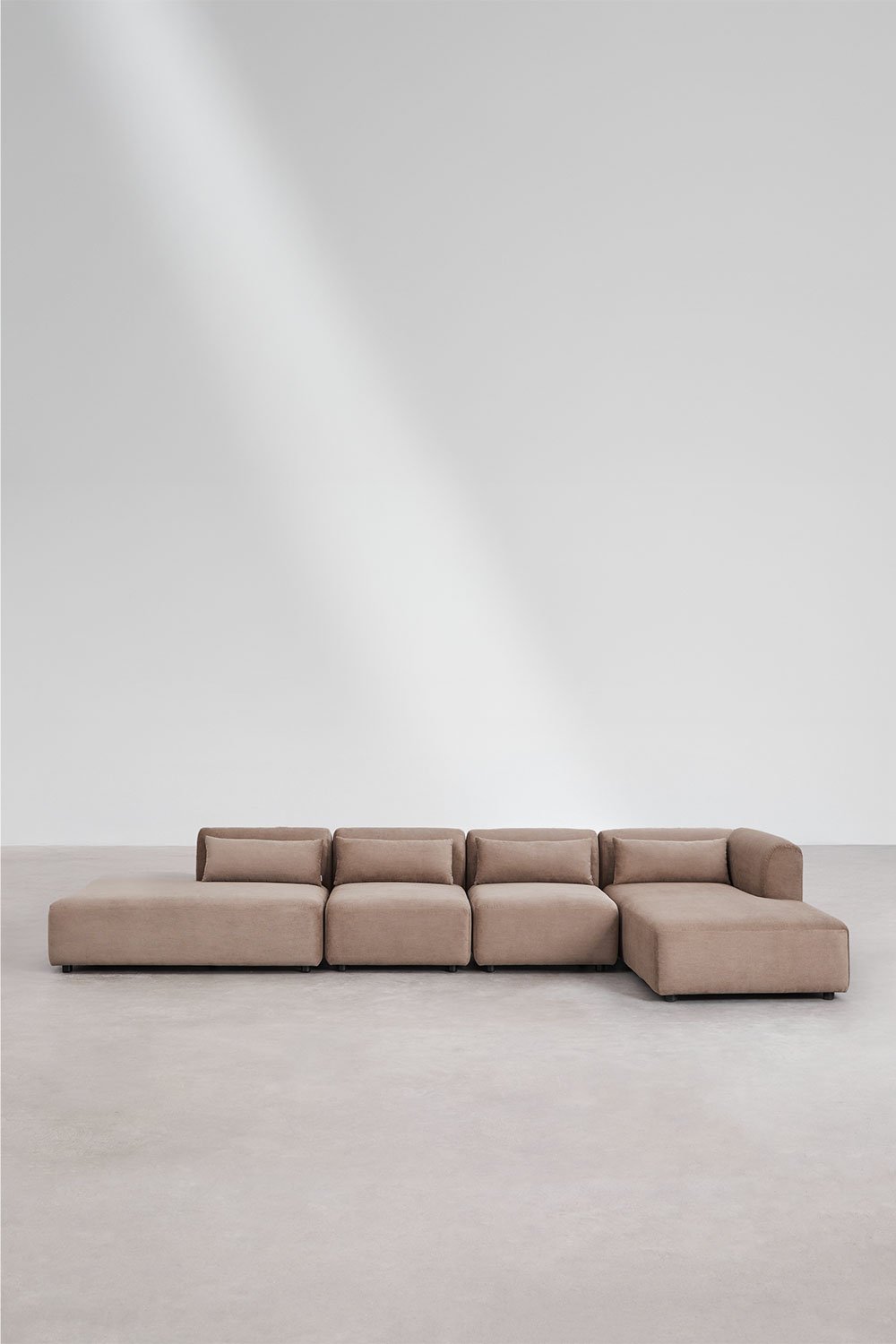 4-delige modulaire chaise longue hoekbank met Fogler chaise longue, galerij beeld 3