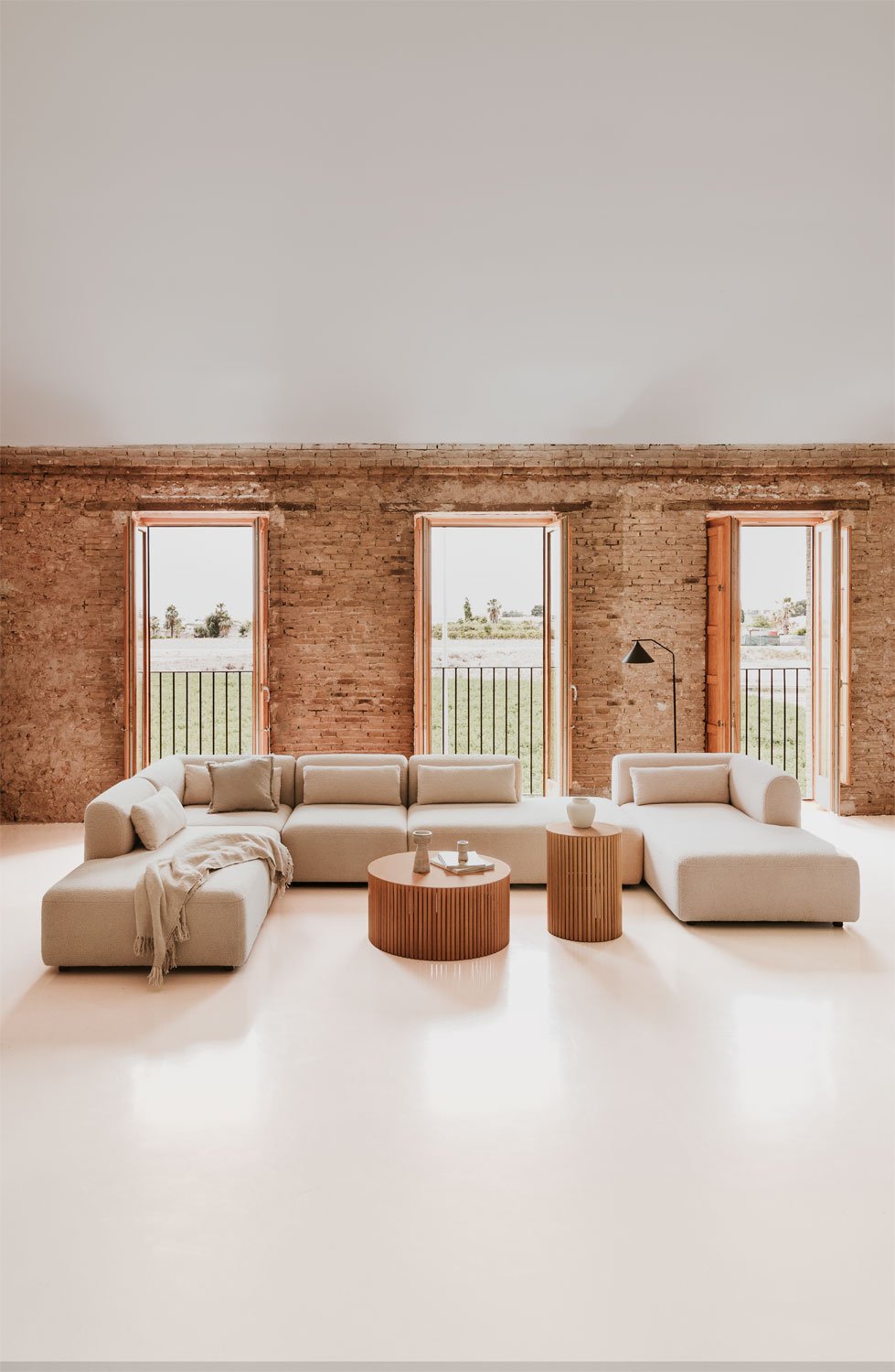 Fogler 5-delige modulaire chaise longuebank met dubbele chaise longue rechts, galerij beeld 16