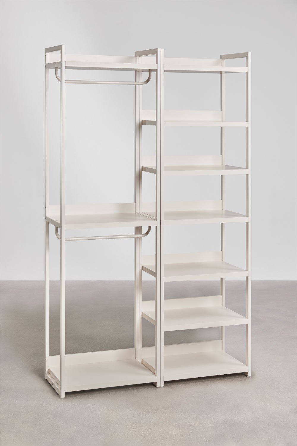 Velunis 2-delige open modulaire kledingkast en ijzeren planken, galerij beeld 3