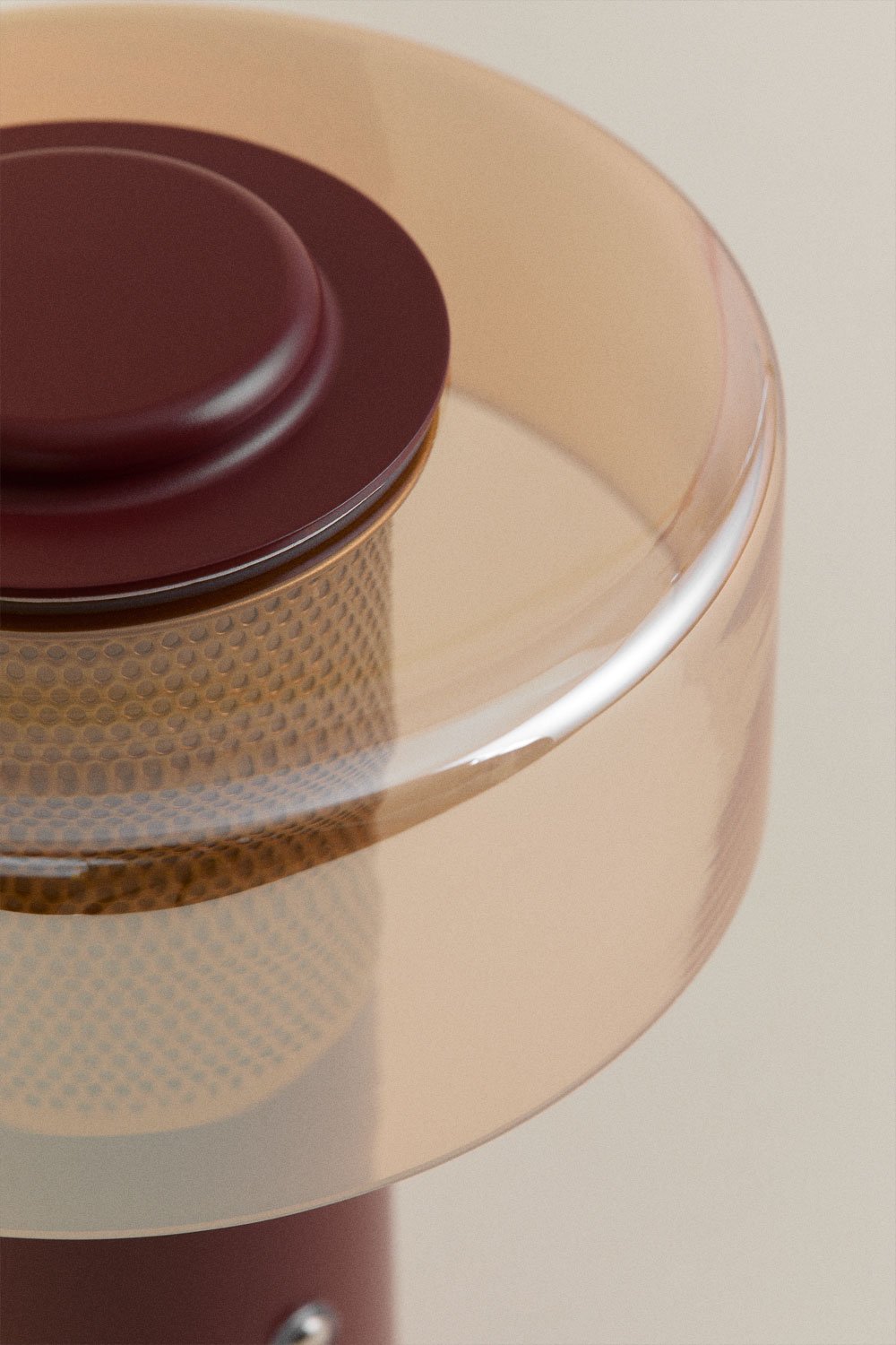 Elfriede Draadloze LED Buiten Tafellamp in Glas en Staal, galerij beeld 4