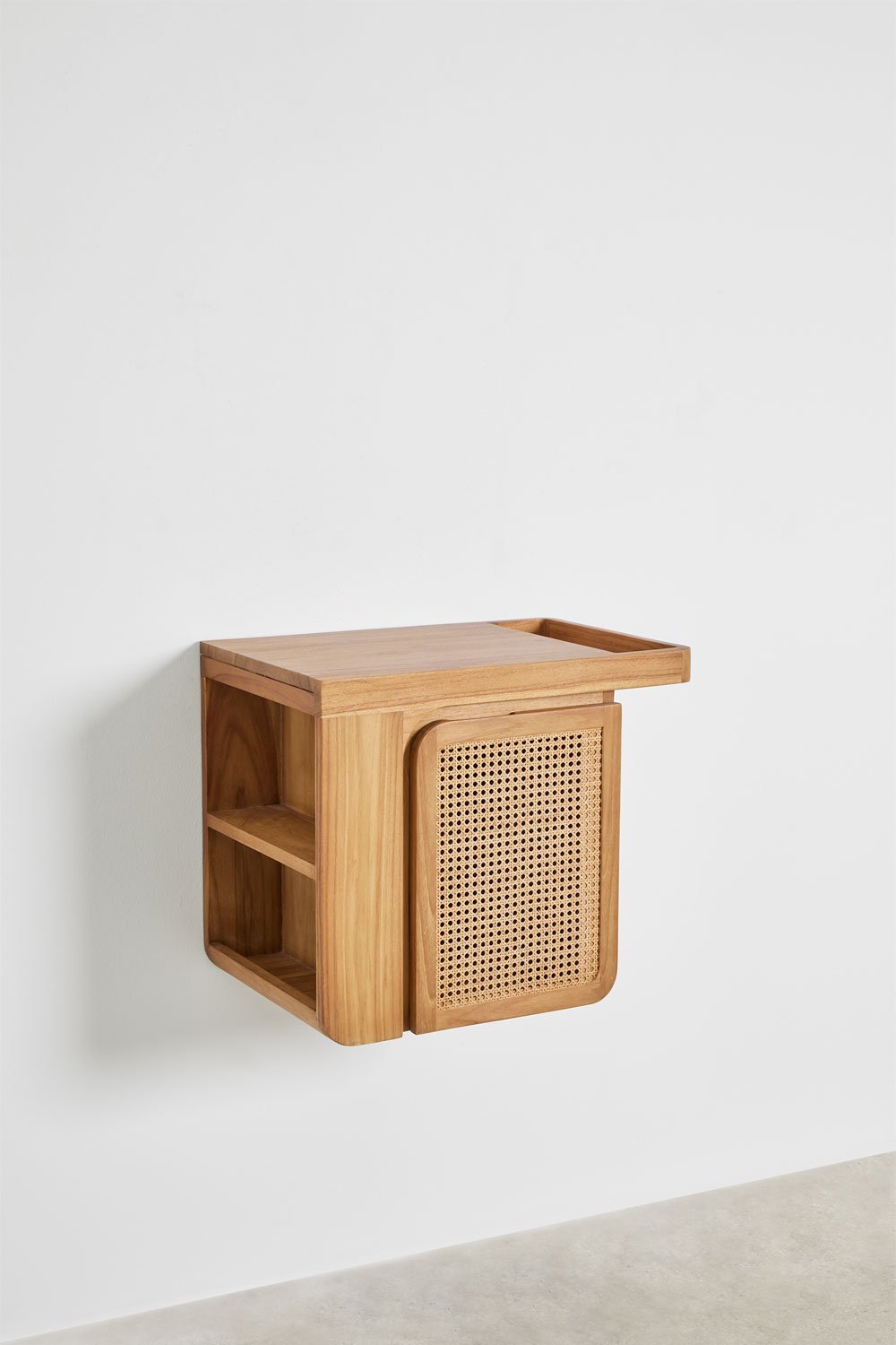 Georgy teakhouten wandmeubelset voor in de badkamer, galerij beeld 2