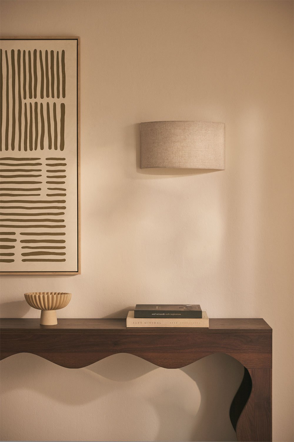 Kiraz linnen wandlamp, galerij beeld 1