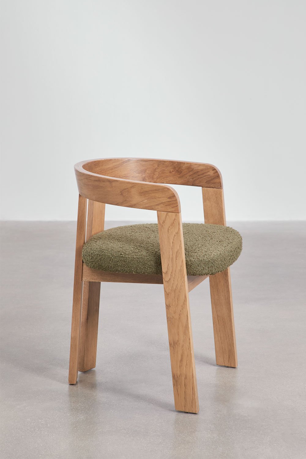 Set van 2 eetkamerstoelen met armleuningen van hout en bekleed Yvone, galerij beeld 4