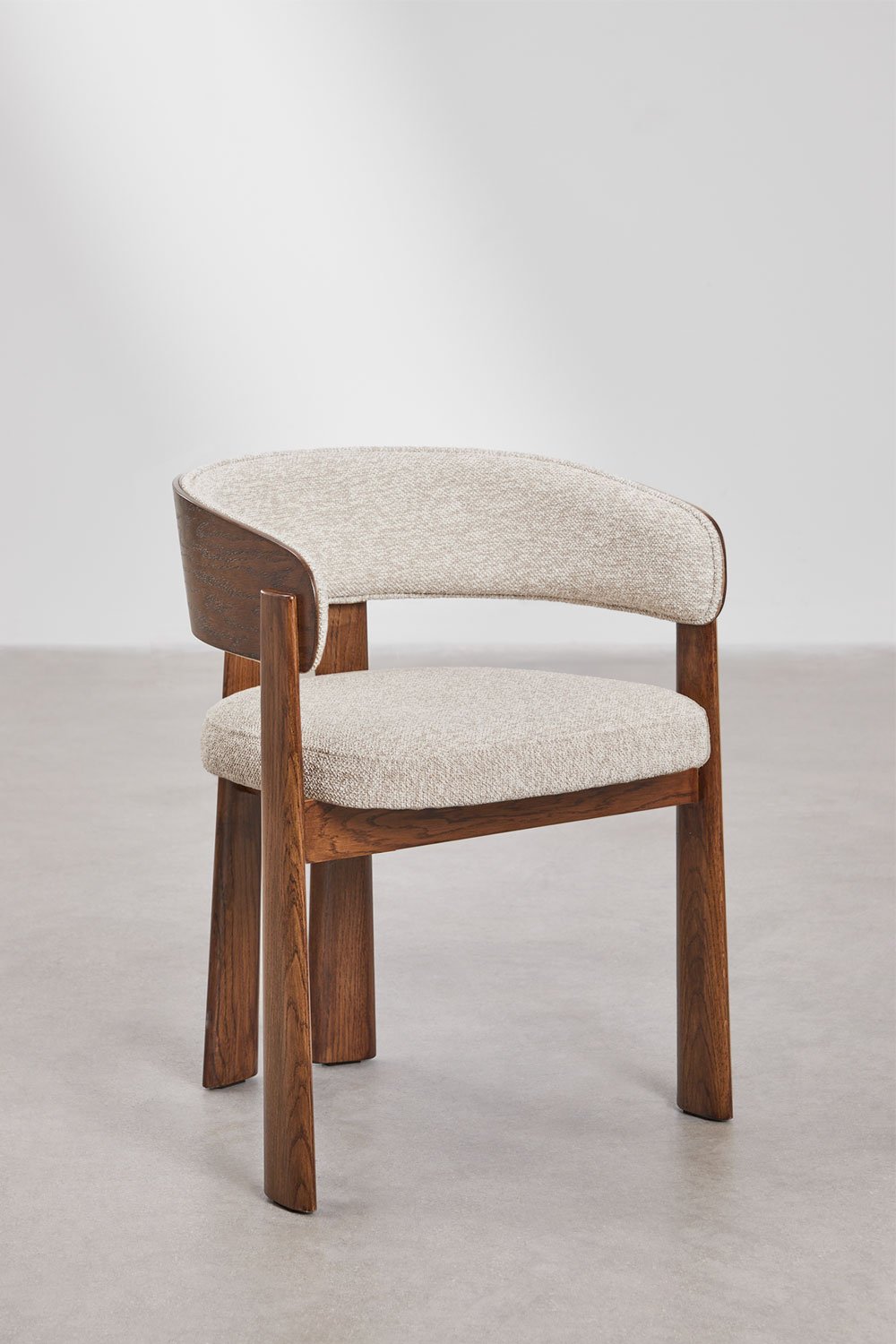 Eetkamerstoel van eikenhout en bekleed Olea, galerij beeld 1