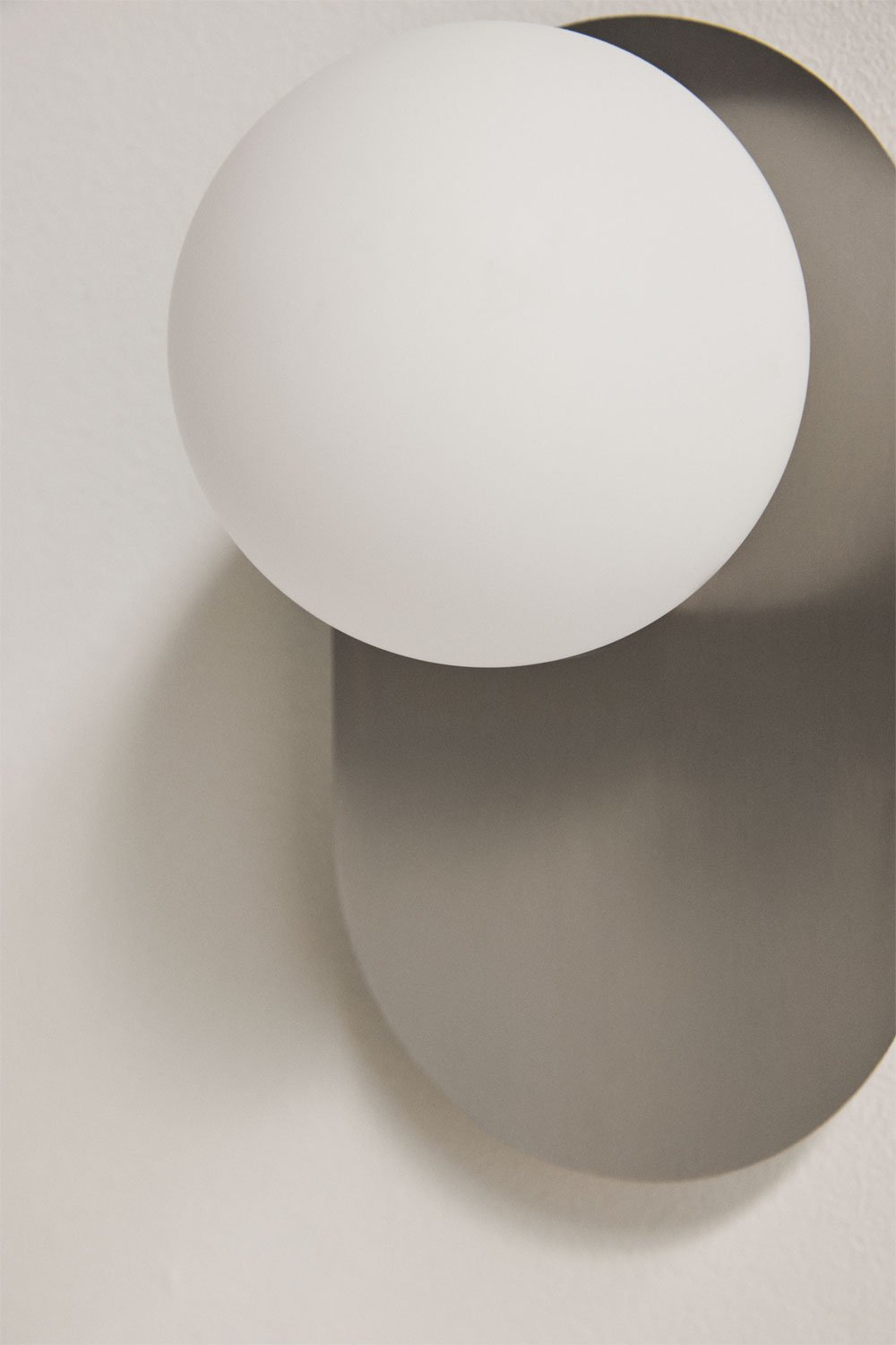 Nacariel wandlamp van roestvrij staal en glas, galerij beeld 2