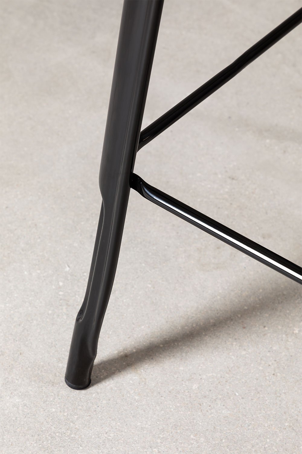 Vierkante hoge tafel 60x60 cm in Lix-staal, galerij beeld 4