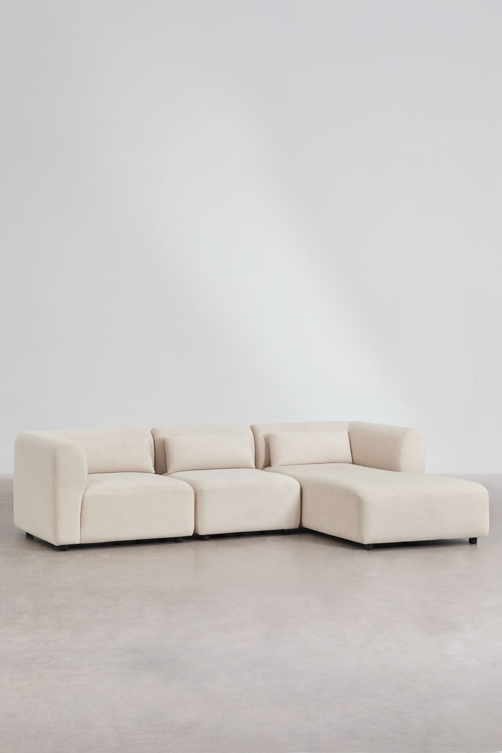 Rechtsmodulaire chaise longue bank van 3 delen Fogler, galerij beeld 1
