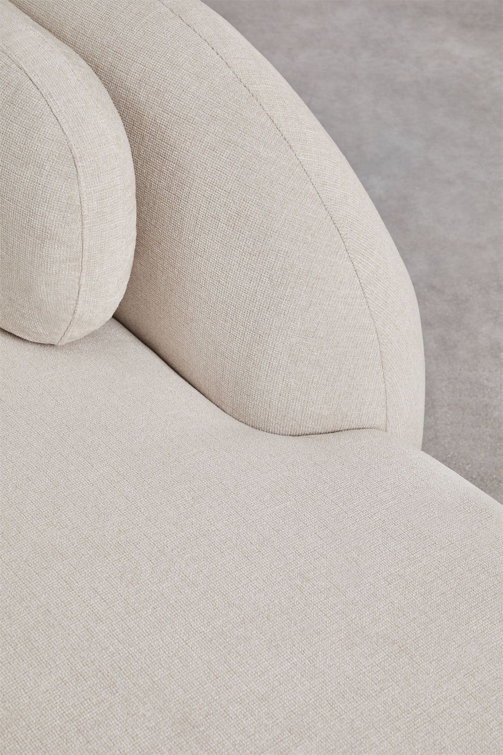 Rechter divanmodule voor modulaire bank in chenille Coquette, galerij beeld 5