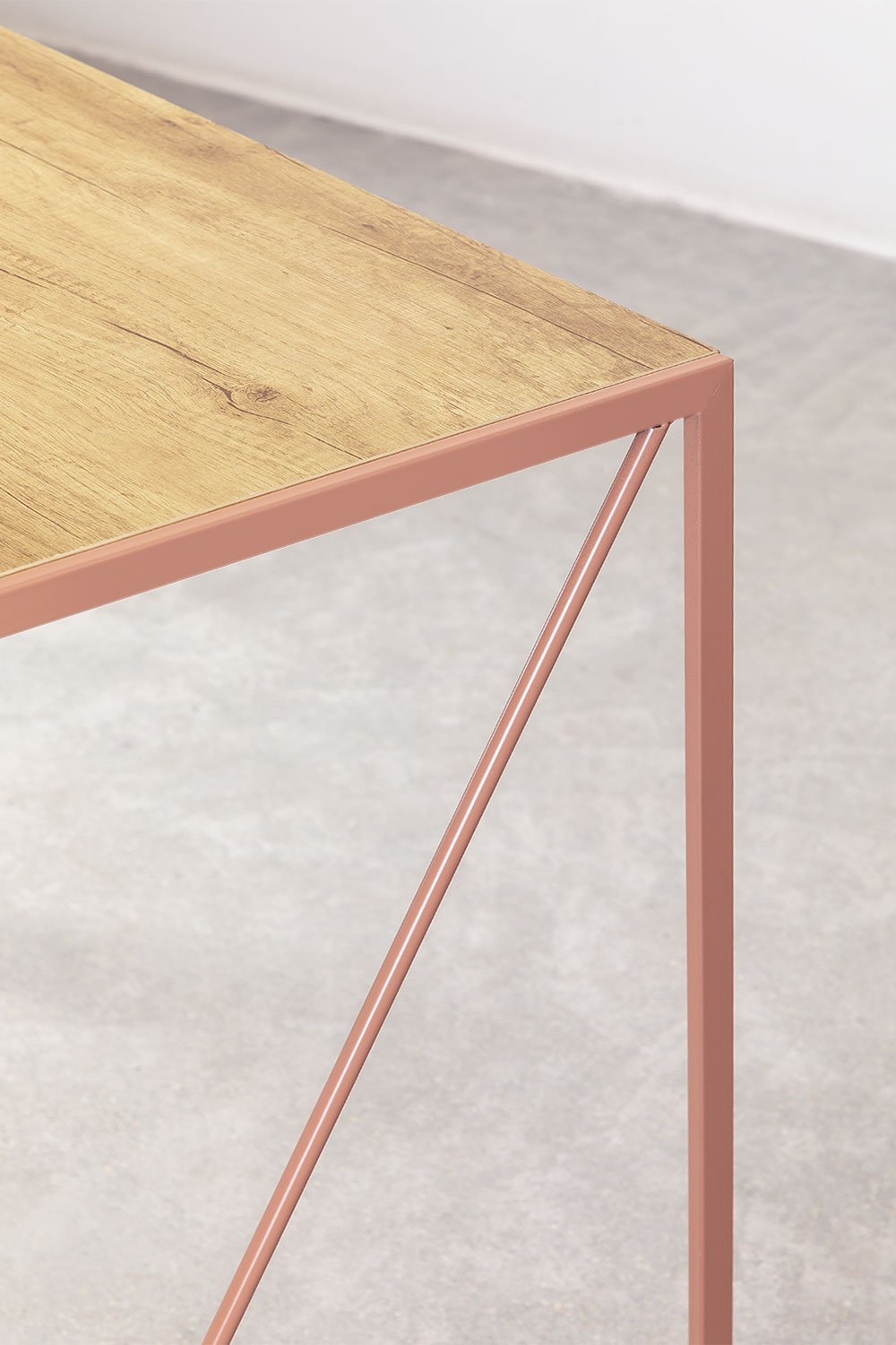 Rechthoekig inklapbaar bureau 100x50 cm van MDF en metaal Andra, galerij beeld 5