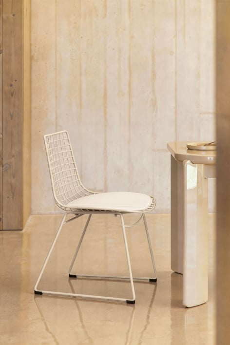 Renee stalen eetkamerstoel - Tapioca beige