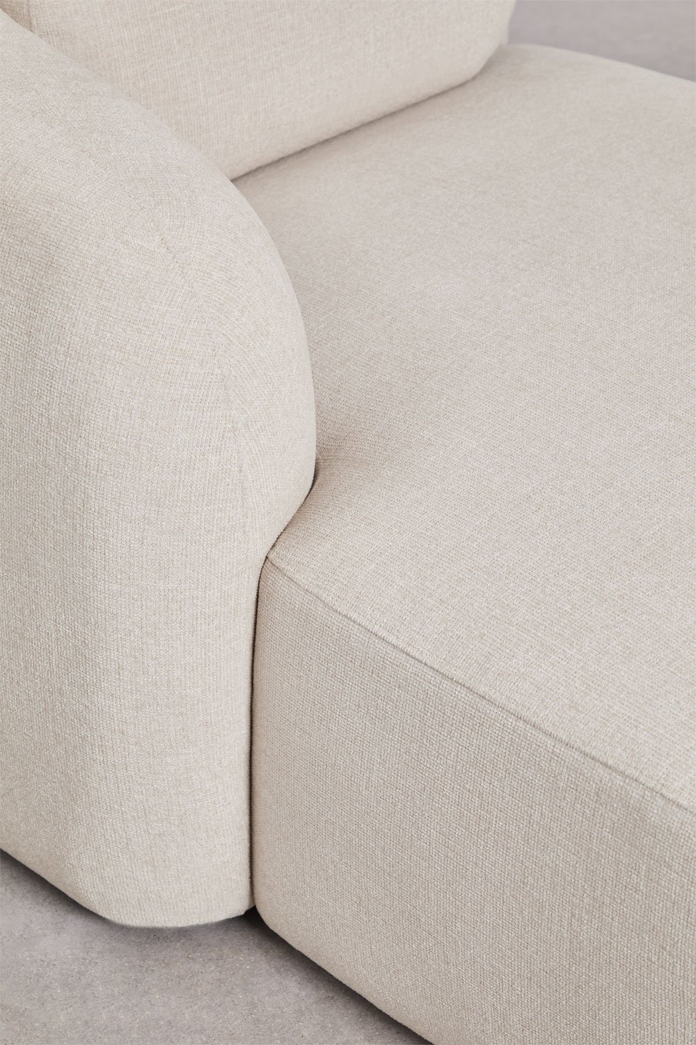 3-delige modulaire linker chaise longue bank met rechter divan in chenille Coquette, galerij beeld 7