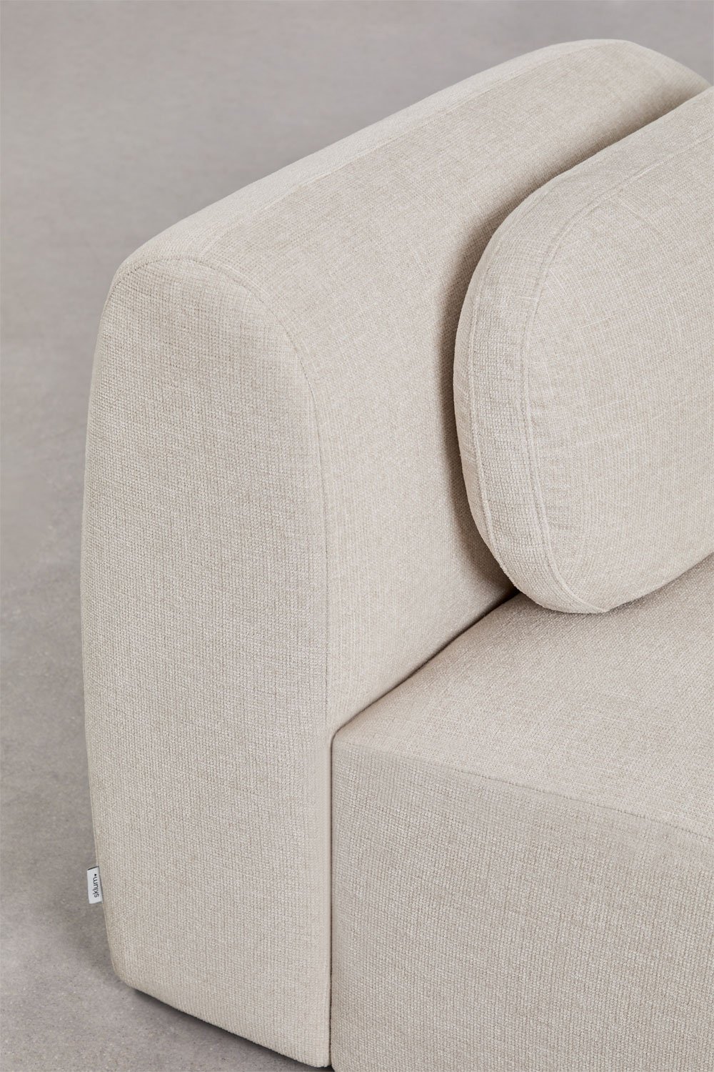 3-delige modulaire linker chaise longue bank met rechter divan in chenille Coquette, galerij beeld 11