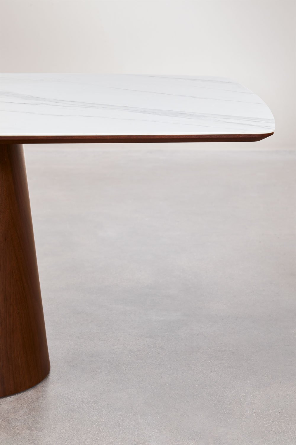 Rectangulaire eettafel 200x100 cm in Aura hout, galerij beeld 5