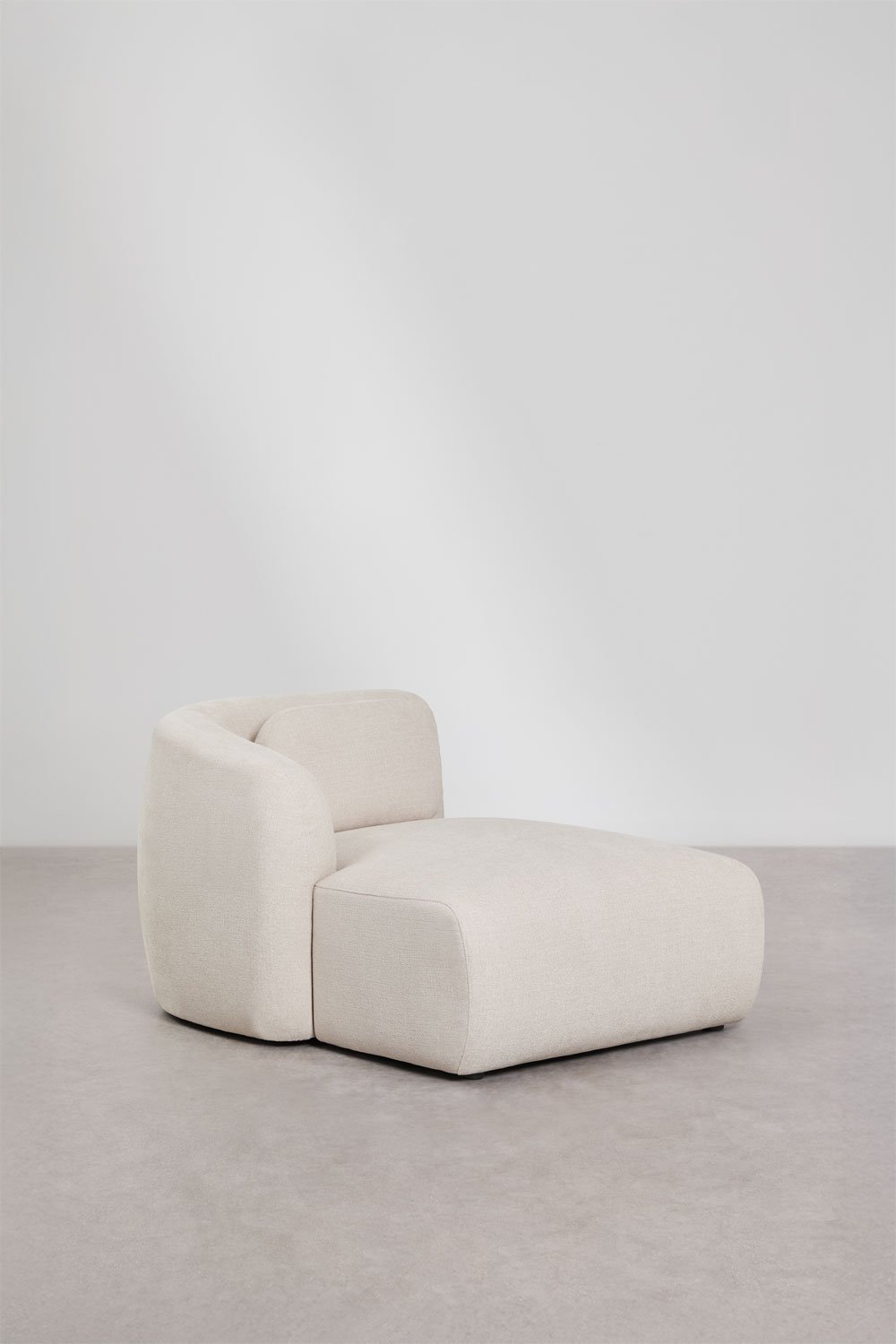 2-delige linker modulaire chaise longue bank met rechter divan in chenille Coquette, galerij beeld 6