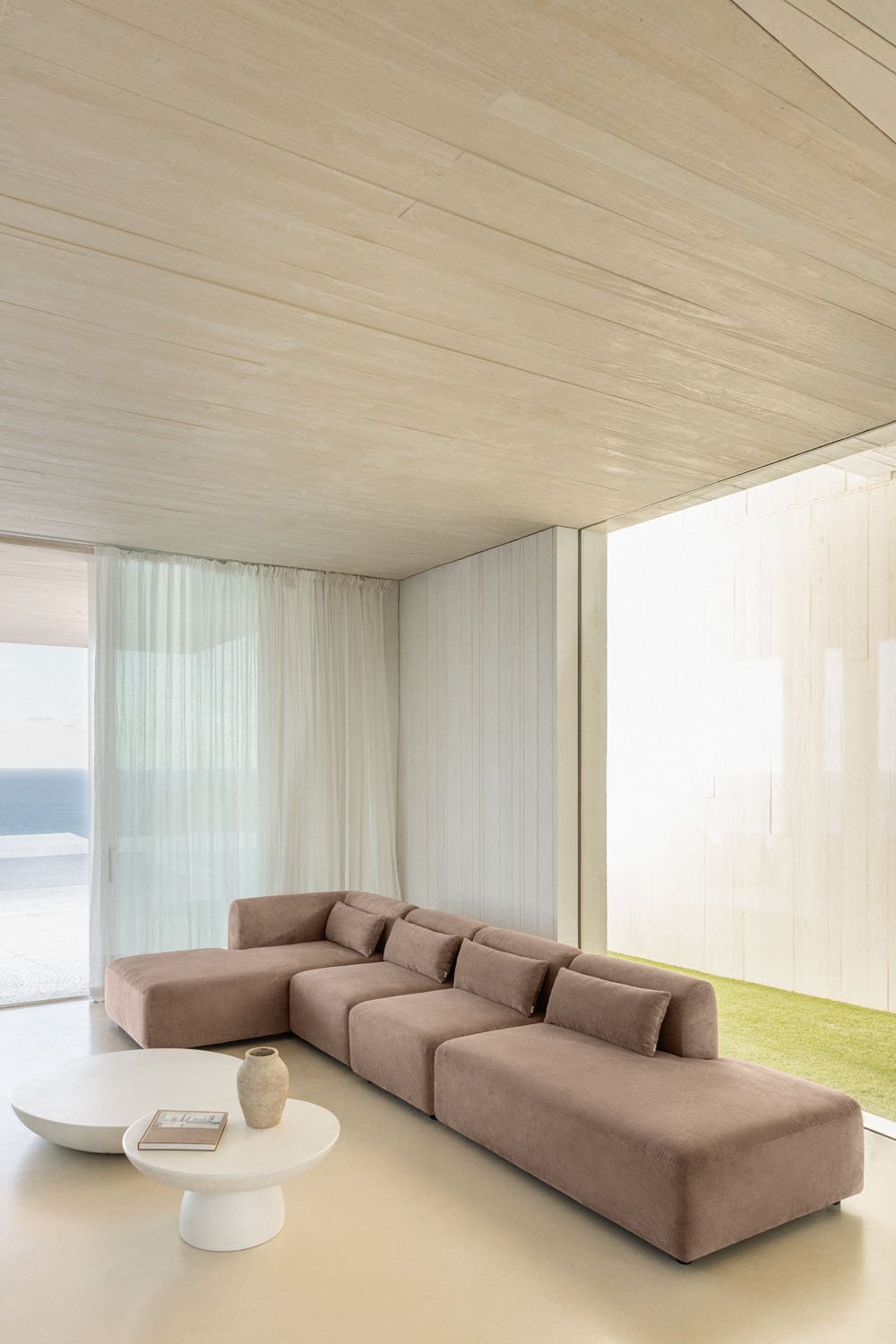 Modulaire linkerhoekbank met chaise longue van 4 delen met divan Fogler, galerij beeld 11