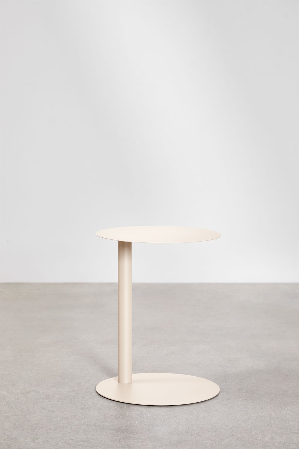 Ronde bijzettafel voor de tuin Ø40 cm van roestvrij staal Yannik, galerij beeld 1